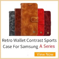 Retro Wallet Contrast Sports Case For Samsung A Series