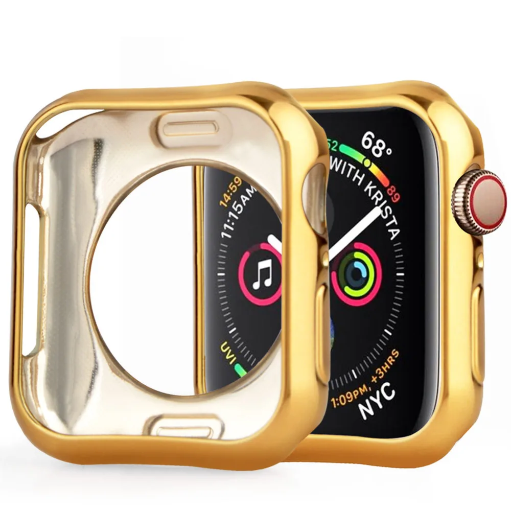 1pcs TPU BumperUltra-thin Clear frame Silicone Protector Case Cover Shell Pouch Sleeve for Apple Watch Series 4 40mm 2019 | Электроника