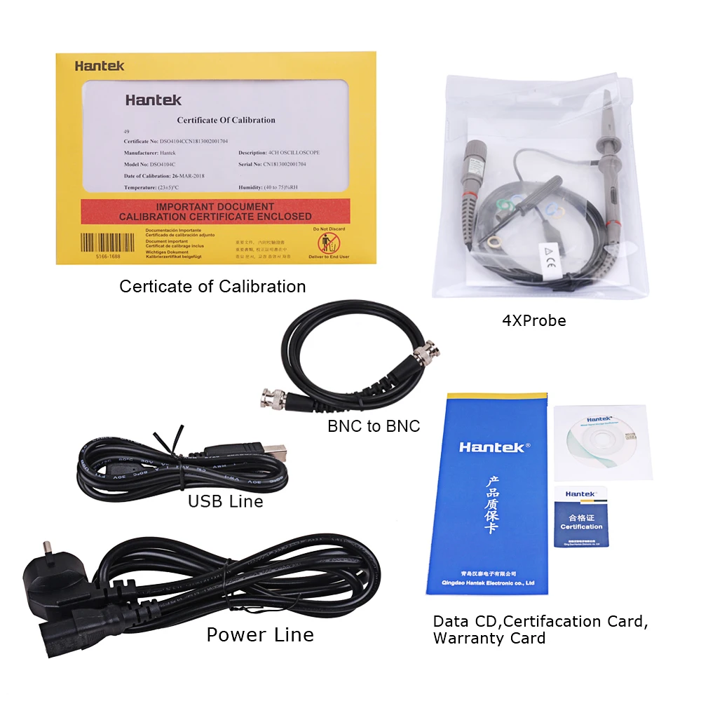 Hantek DSO4104C 100 МГц 4 канала 1GS/s EXT + AFG DVM Функция автоматического диапазона осциллограф
