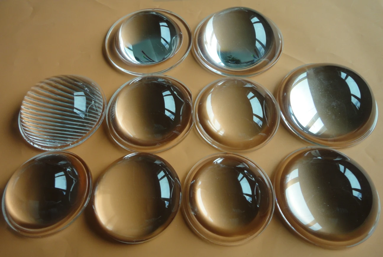 

5pcs High power LED lens diameter 43MM to 63.7MM flat convex glass lens focusable optical lens