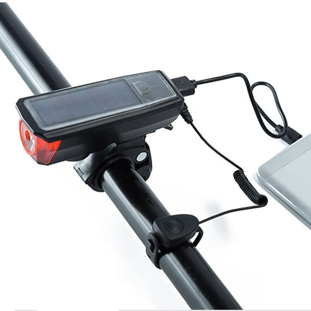 Cheap Bike Lantern Solar Energy Rechargeable Speaker Cycling Bicycle Light Riding Oversized Vocal For Bicycle Accessories c612 3