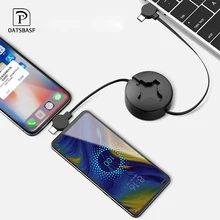 Oatsbasf PD 3 в 1 USB кабель для iPhone XS Max XR быстрое зарядное устройство type C кабель для one plus 6 5 T 6 T Xiaomi mi x 2 2 S mi cro кабель