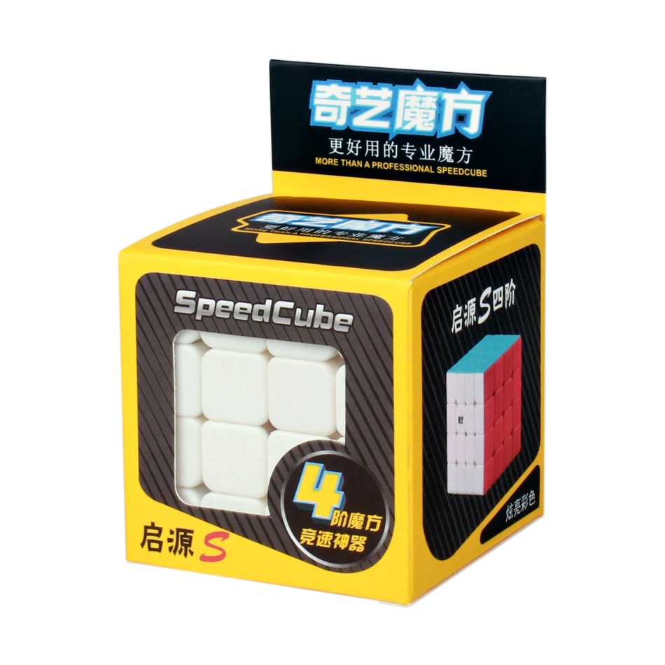 4x4x4 QIYI головоломка магический куб 62 мм Скорость наклейка меньше обучающий против стресса успокаивающий игрушечные кубики для детей Профессиональный cubo