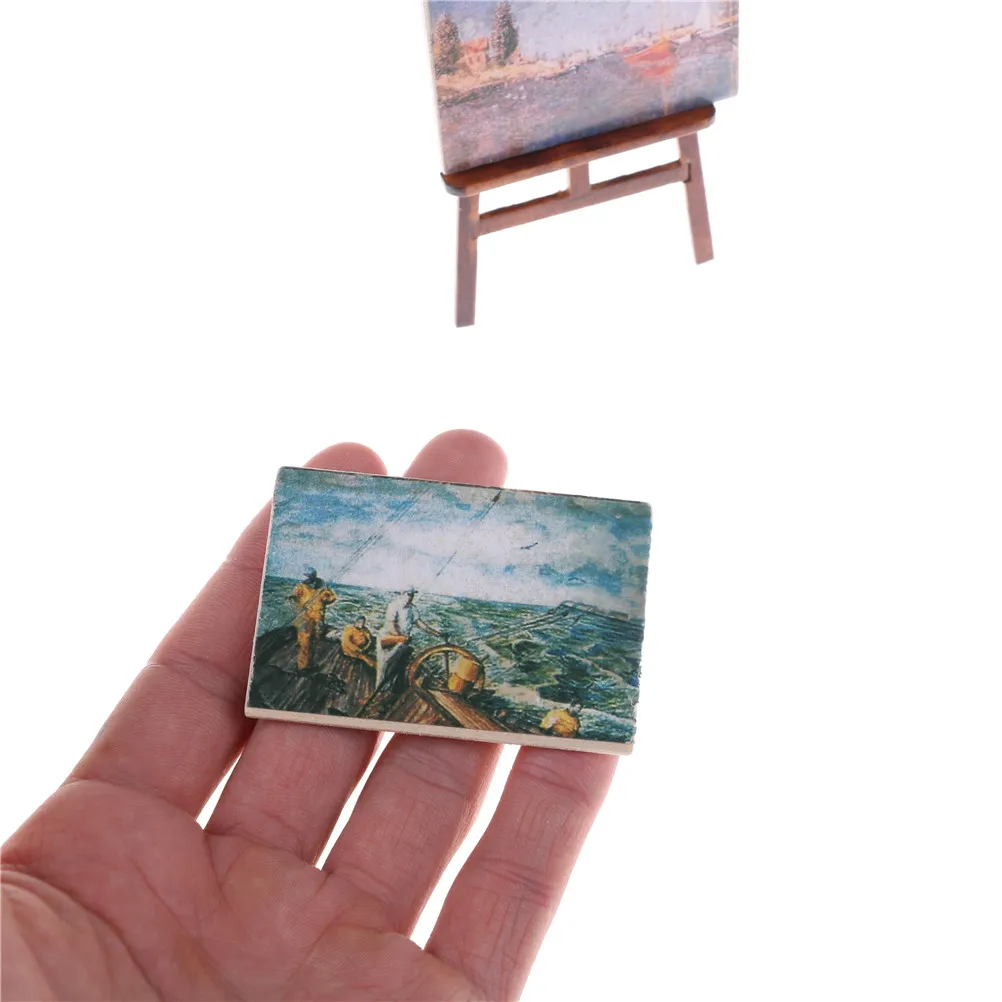 sketch easel 1 set artist easel stand & 2 wood paintings pictures mini artist easel wood wedding table card stand display holder decoration