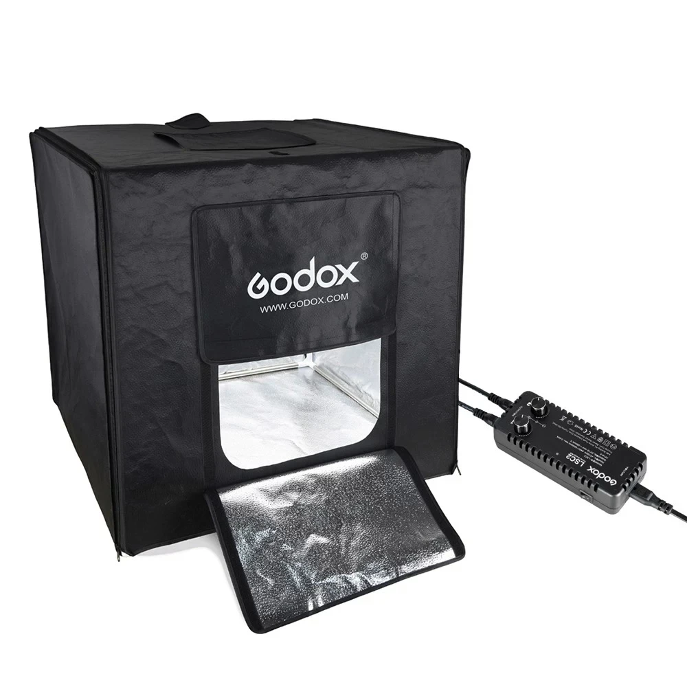 

Godox LSD40 40*40*40cm LED Mini Photography Studio Shooting Tent Softbox with 2pcs LED Light Board 5800K CRI 96+ Power 40W