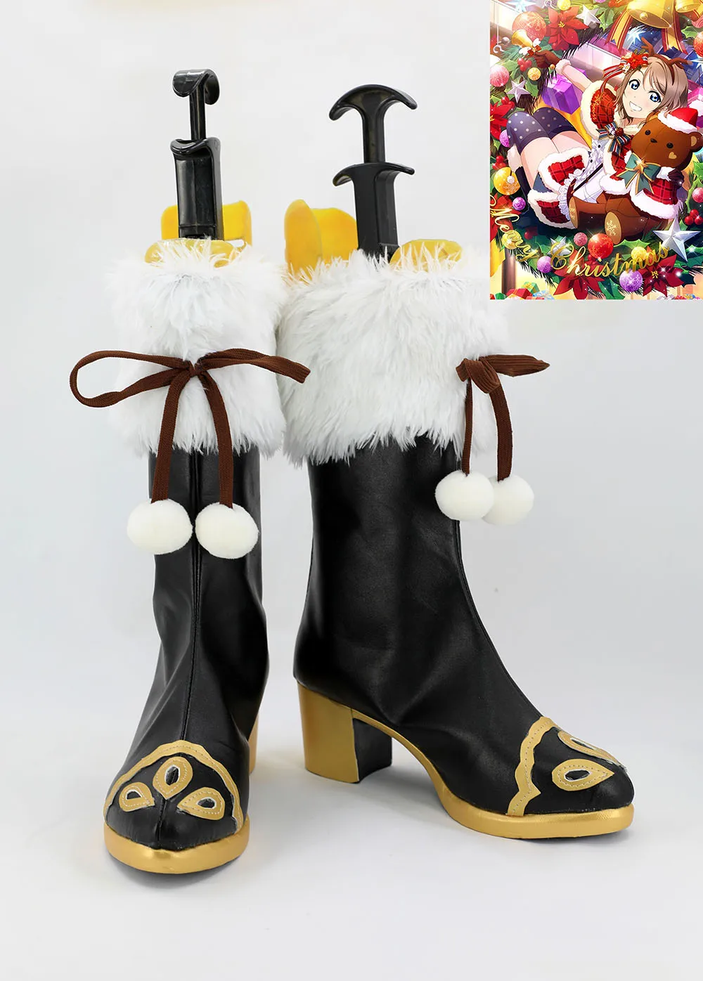 Рождественские сапоги для косплея Love Live Sunshine на заказ|love live cosplay shoes|living shoescustom made |