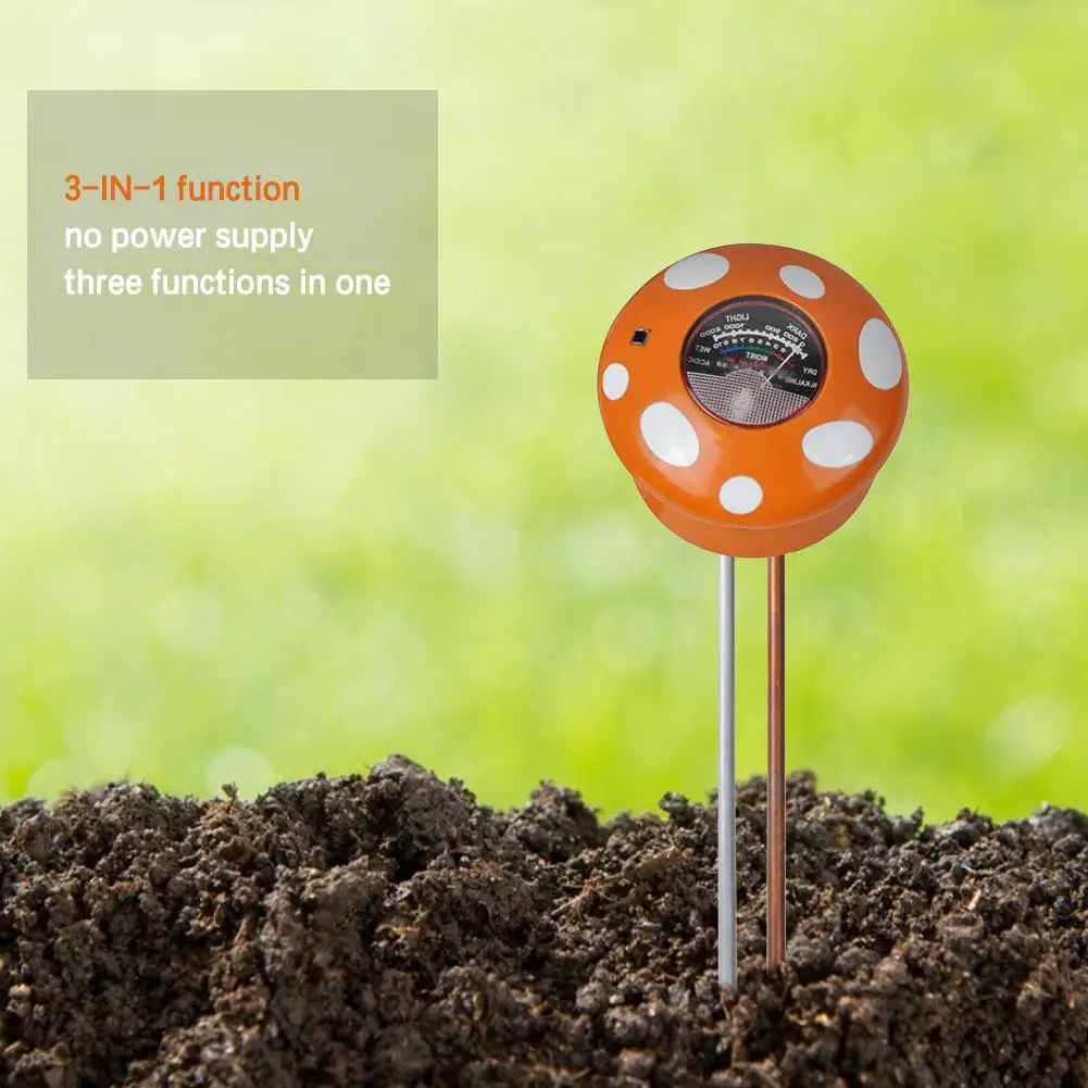 

Soil Tester 3-in-1 Soil Moisture PH Meter Digital Plants Growth Moisture Light Intensity Meter Instrument Garden Tools