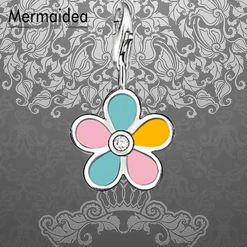 

Petals Flower Charms Pendant Fashion Jewelry 925 Sterling Silver Romantic Gift For Women Girls Fit Bracelet Necklace Bag 2018