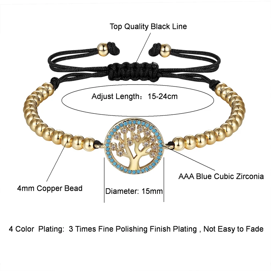 NIDIN Модный золотой цветной браслет на цепочке для женщин, Дамский Сияющий AAA кубический циркон, очаровательные ювелирные изделия, регулируемый размер для женщин