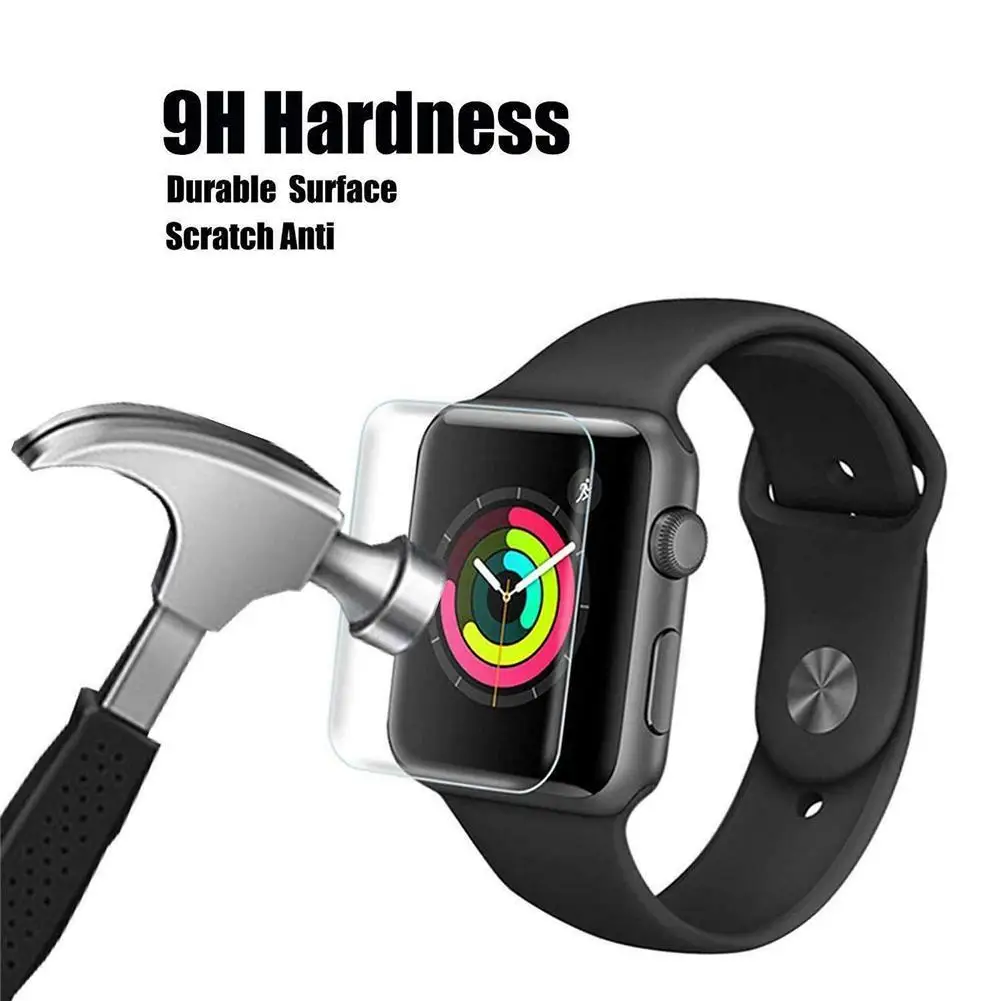 

New all-plastic tempered film for apple watch38 40,42,44mm 3D full-adhesive watch full covered tempered glass film