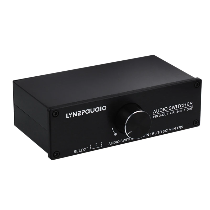 Lynepauaio Audio Switcher 1 Input 3 Output Or 3 Input 1 Output Stereo Speaker Switch 1/4 Trs 6.35Mm Input And Output Interface Lynepauaio Audio Switcher 1 Input 3 Output Or 3 Input 1 Output Stereo Speaker Switch 1/4 Trs 6.35Mm Input And Output Interface