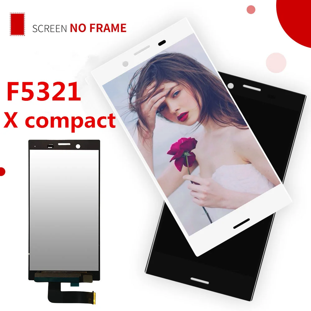 

original LCD Display for Sony Xperia X Compact F5321 touch screen 4.6 inch Digitizer Sensor Panel Assembly for SONY X MINI frame