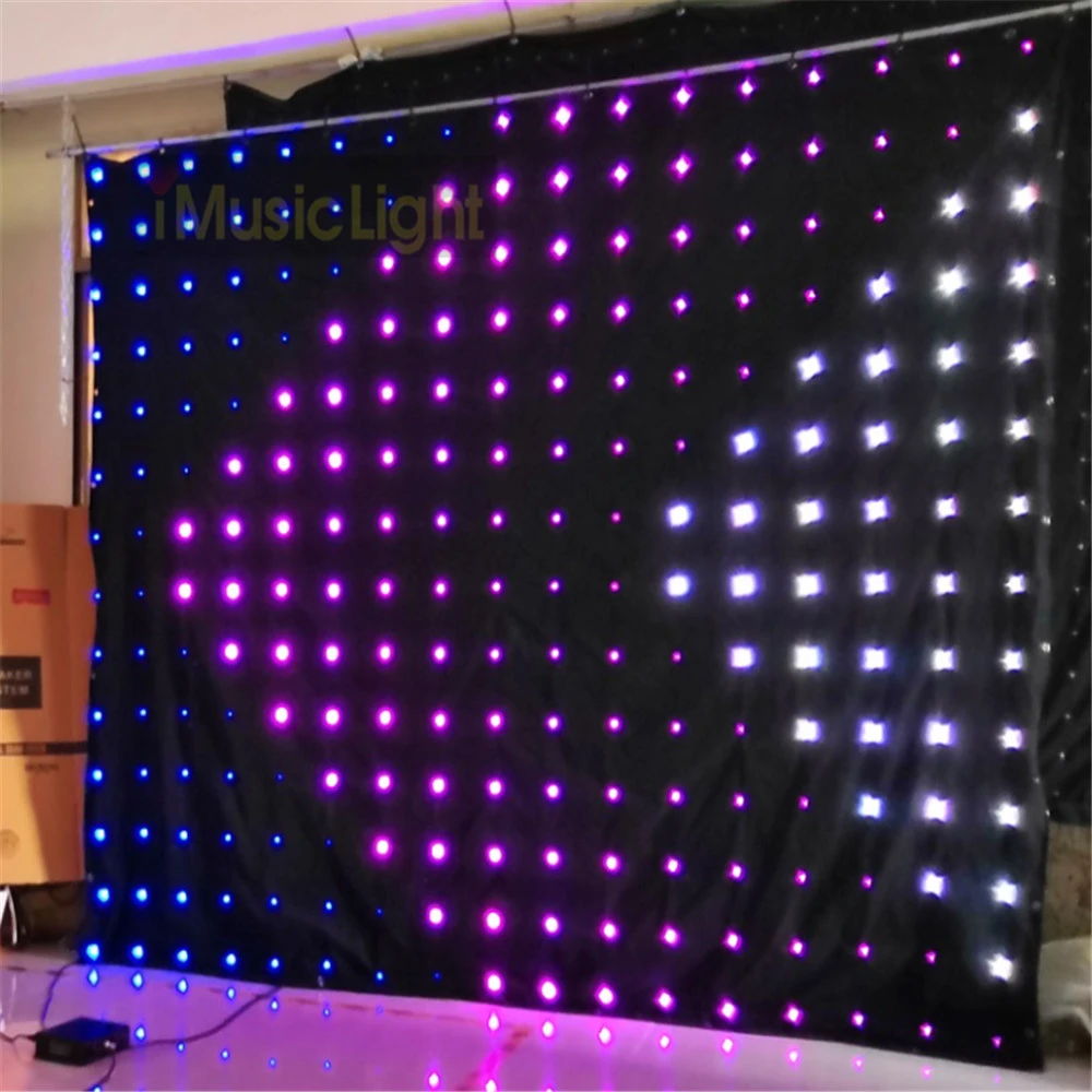 Palco p18 led vídeo cortina de tela dj pano de fundo controlador dmx  2.5mx3m|Efeito de Iluminação de palco| - AliExpress