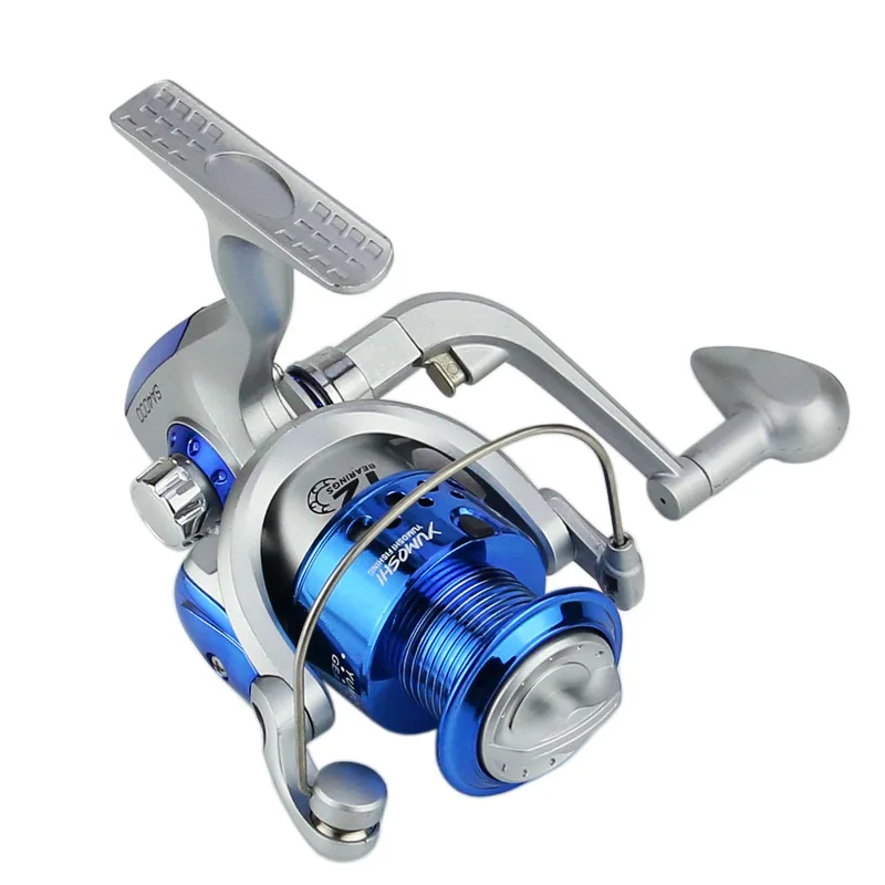 red white and blue spinning reel
