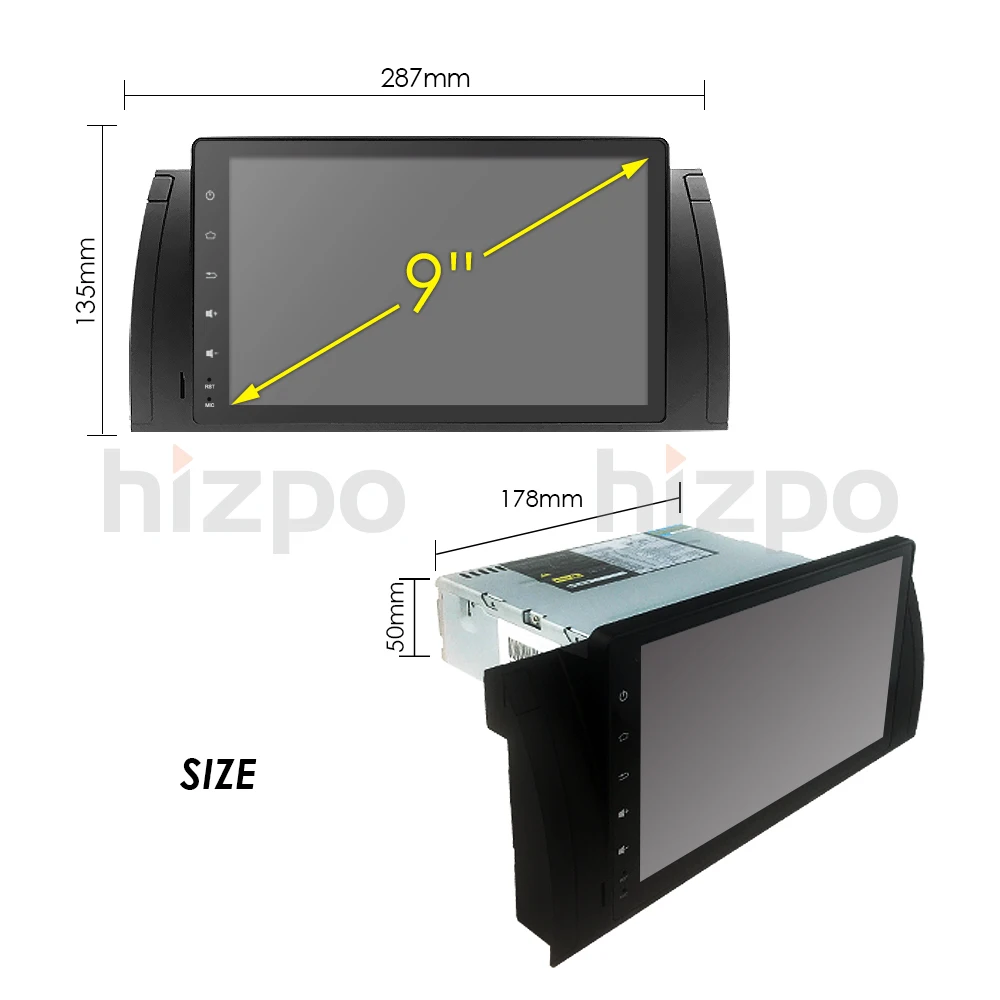 Perfect Capacitive Screen! DSP IPS GPS Navigation 9" Android 9.0 Car Multimedia Player for BMW E39 5 Series M5 Range Rover BT RDS Canbus 73