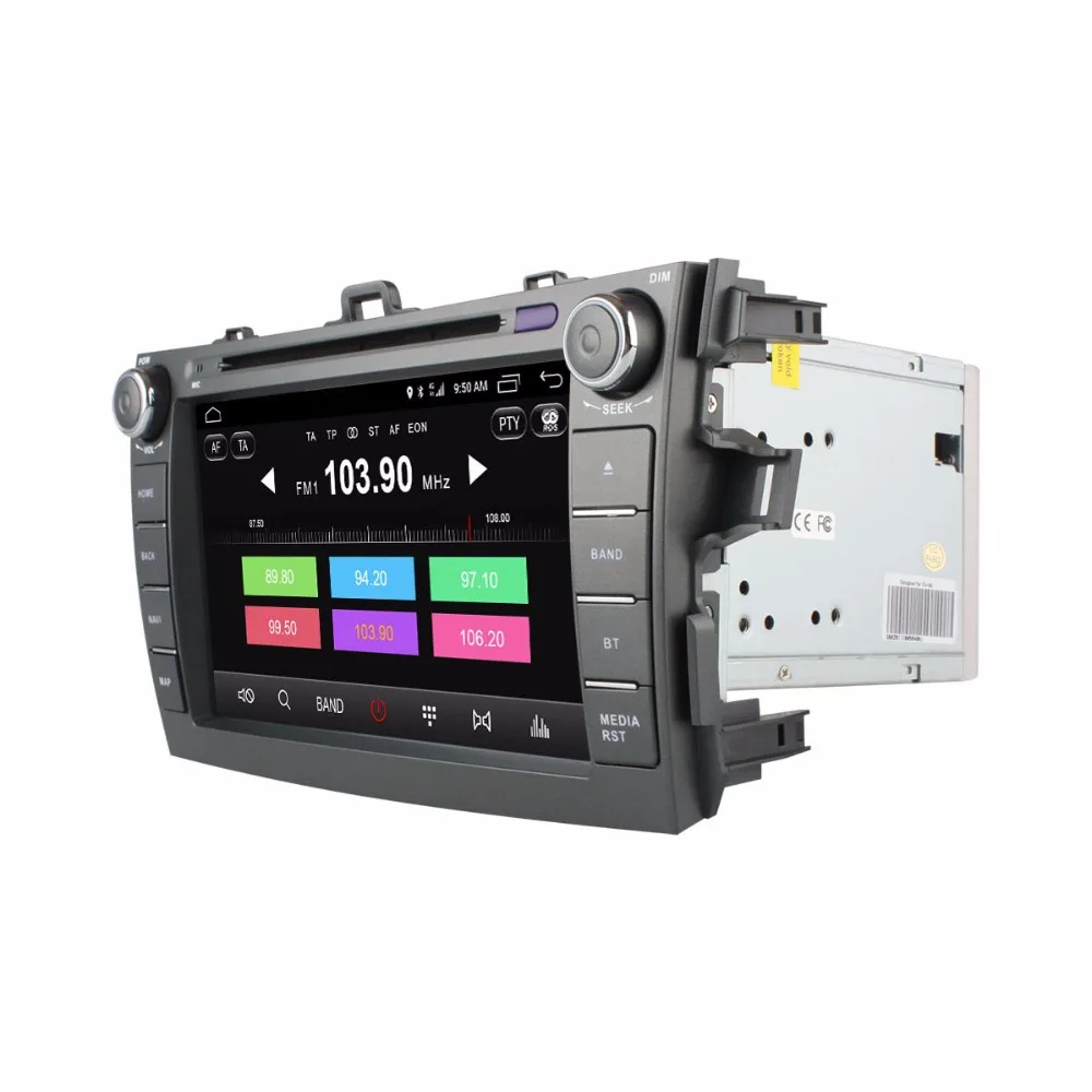 Perfect 4G Internet Quad Core 2GB RAM Android 6.0 for Toyota Corolla 2007 2008 2009 2010 2011 Car DVD Radio GPS Navigation Stereo System 3