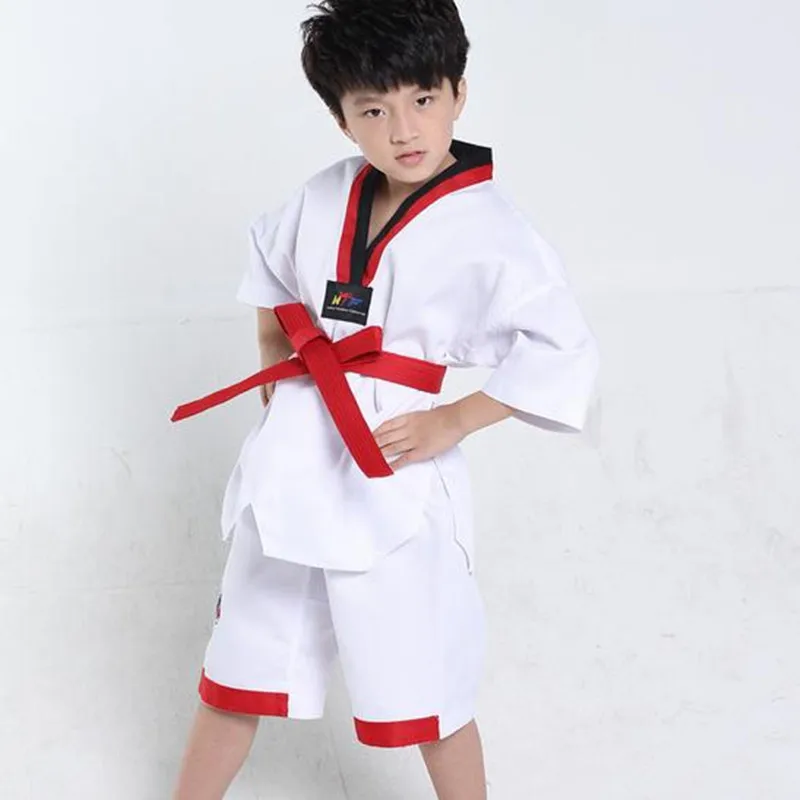 Adult Woman Man Children Kimono Judo Kickboxing Practice Costume White Kids Boys Girls Taekwondo Suit Karate Tae Kwon Do Clothes