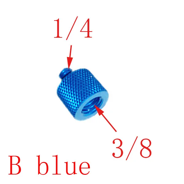 1/" до 3/8" от 5/" до 1/4" Папа к женскому SC-6 Горячий башмак Резьбовой Адаптер для крепления штатива винт для SLR камеры - Цвет: B Blue  14