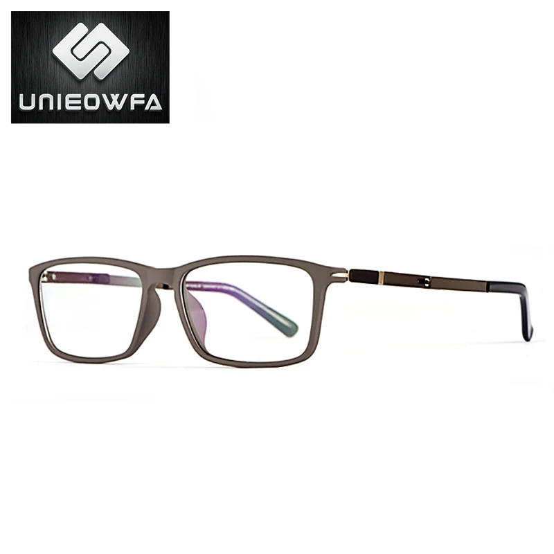 UNIEOWFA Прямоугольная оправа для оптических очков, мужские прозрачные оправы для очков, очки для близорукости, оправы для очков по рецепту - Цвет оправы: C5