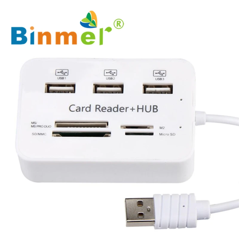 Micro Card Reader USB HUB Combo 2.0 3 Порты высокое Скорость multi USB разветвитель компьютер Интимные аксессуары Combo все в one_kxl0524