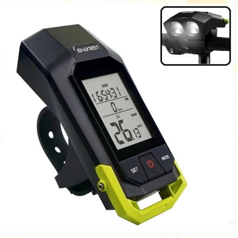 

SHANREN Raptor II Wireless Bike Cycling Computer Backlight LCD Display with Speedometer Odometer Calorie Counter and Night Light