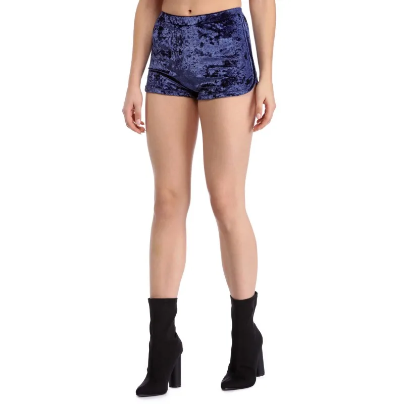 Sexy Ladies Shorts Clothes Women Gold Drilling Velvet Cloth Shorts