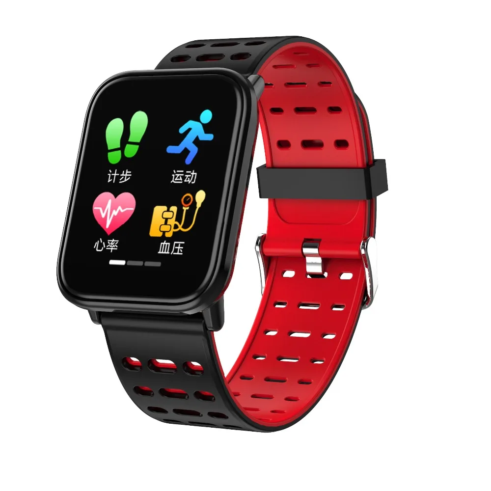 New Bluetooth Heart Rate Monitor Smartwatch Blood Pressure Fitness Tracker Smart Watch Men Sport Smart Wristband for ios android