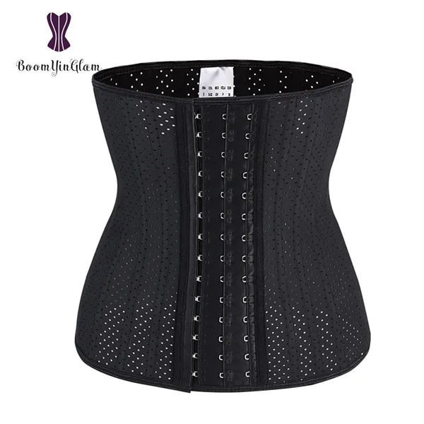 best shapewear for tummy Black/Nude Women Slimming Shapewear 25 Spiral Steel Boned Corset Breathable Latex Waist Trainer Cincher Shaper Corsets XXS 948# extreme tummy control shapewear Shapewear