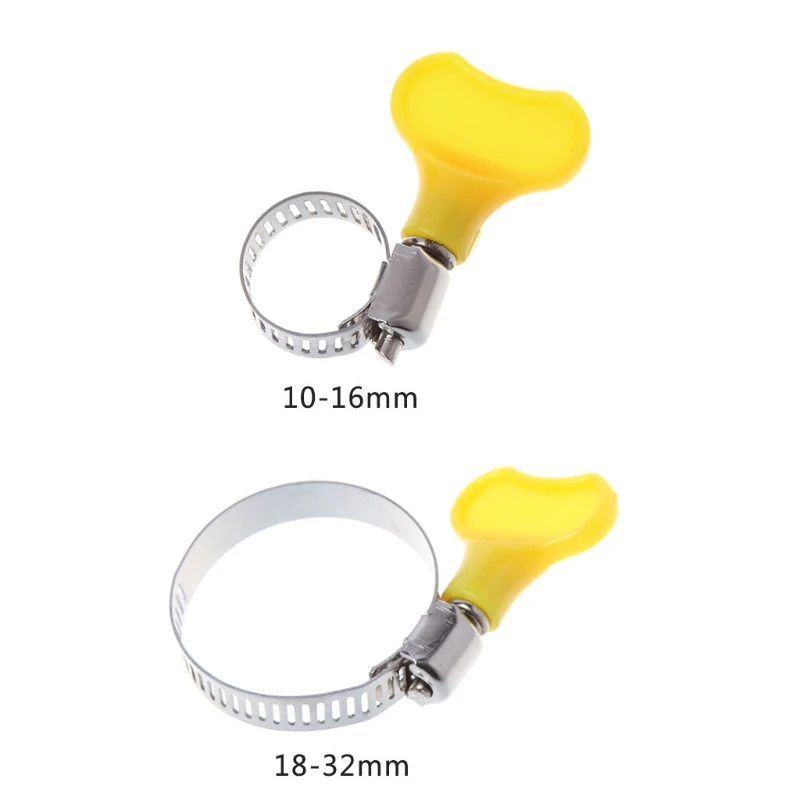 

10 Pcs Hose Pipe Hoop Stainless Steel Strong Hose Clamps Wire Water Pipe Tool Damom