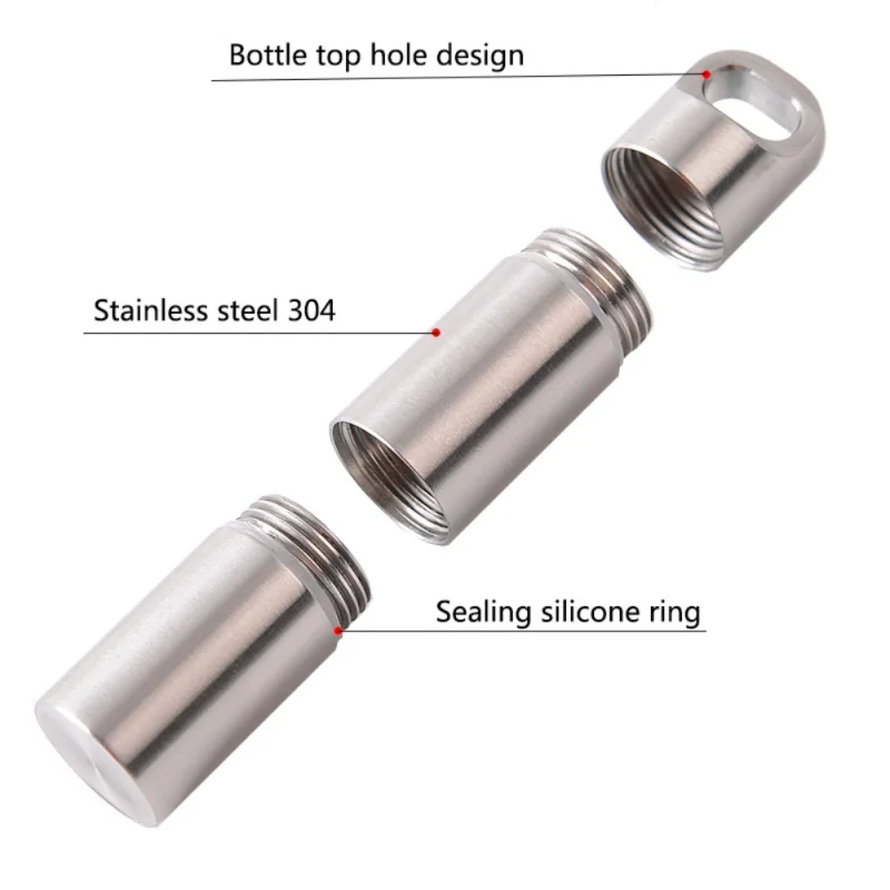 EDC Pill Medicine Storage Box Container Multi Grid Stainless Steel Sealed Waterproof Leakproof Holder Outdoor Camping Travel pill box