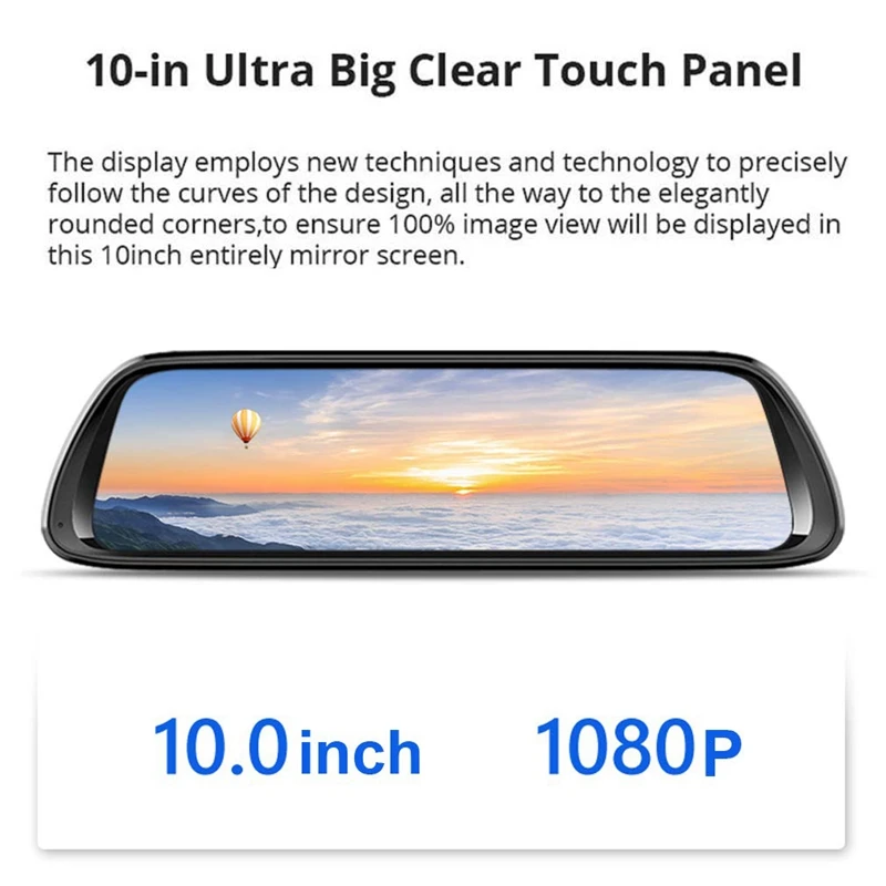 

10 Inch Android 8.1 4G Rearview Mirror Car Dvr Camera Gps Navigator Bluetooth Music Wifi Hd 1080P Streaming Video Recorder