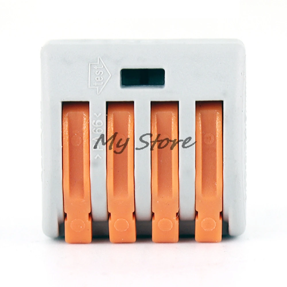 5Pcs PCT-214 222-414 Universal Compact Wire Wiring Connectors Connector 4 Pin conductor terminal block lever