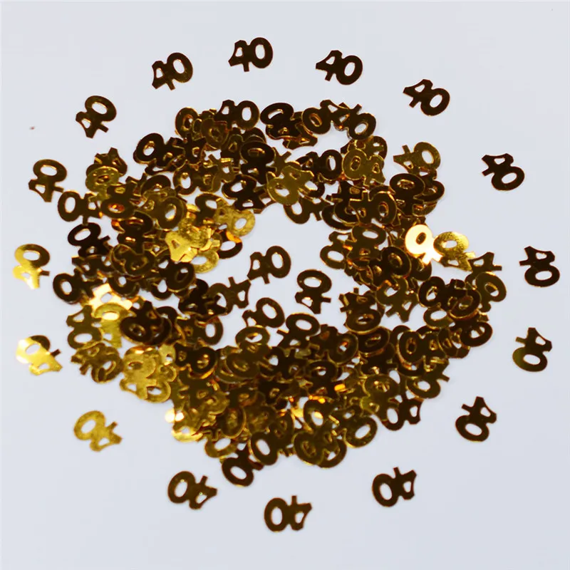 

Gold Digital Figures 16 18 30 40 50 60 Confetti Happy Birthday Party Numbers Table Scatters Decorations
