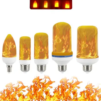 

AU E27 3/5/7W LED Flame Effect Fire Light Corn Bulb Simulated Decor Flicker Lamp