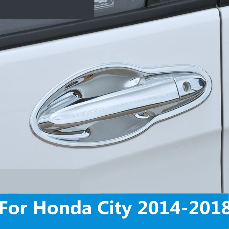 Для Honda City 2014 2018 форма автомобиля внешняя Дверная ручка Крышка дверная чаша рамка