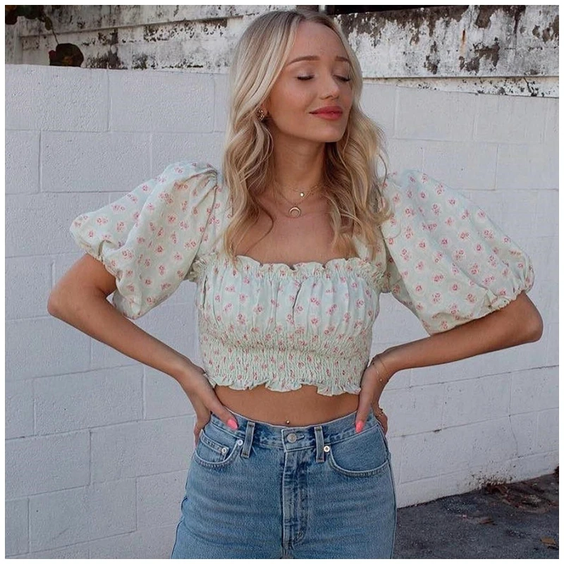 womens summer peasant tops