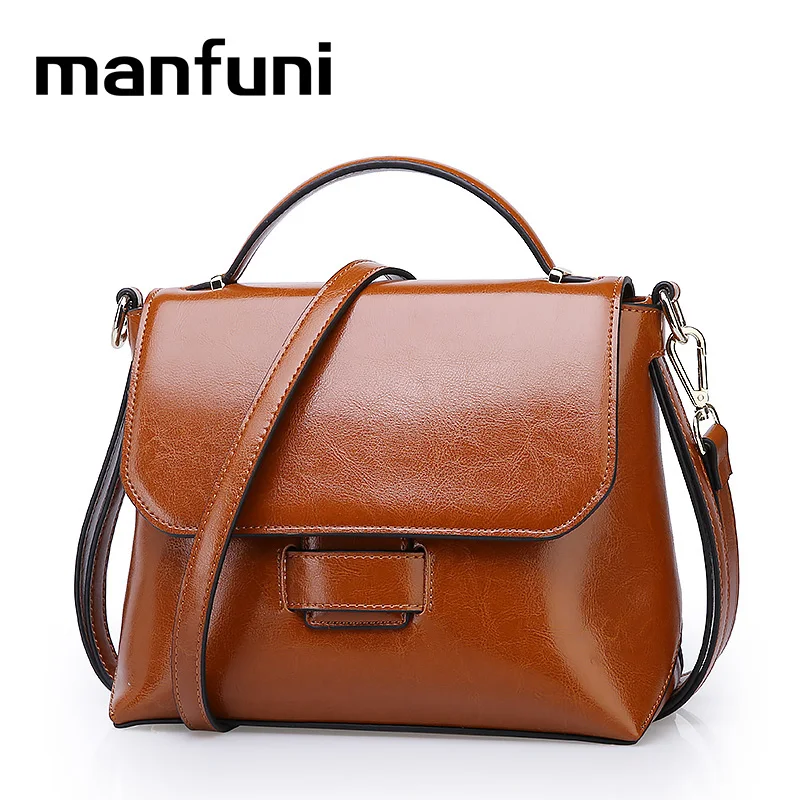 

MANFUNI designer handbags vintage Oil wax genuine leather bags women,crossbody bags Female Brands Handbag Bolsas 0865