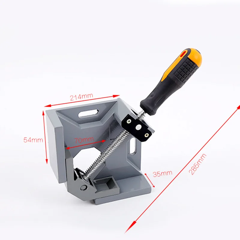 

Aluminum Single Handle 90 Degree Right Angle Clamp Angle Clamp Woodworking Frame Clip Right Angle Folder Tool