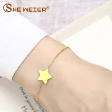 SHE WEIER браслеты со звездами для женщин аксессуары Очаровательная