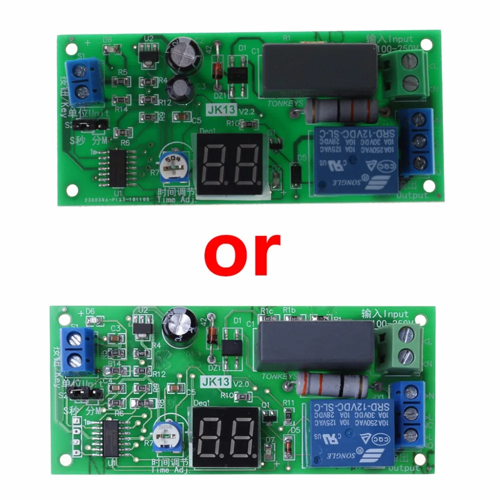 

AC220V Delay Timer Switch Turn Off Board 0 Seconds-99 Minutes Delay Relay Module