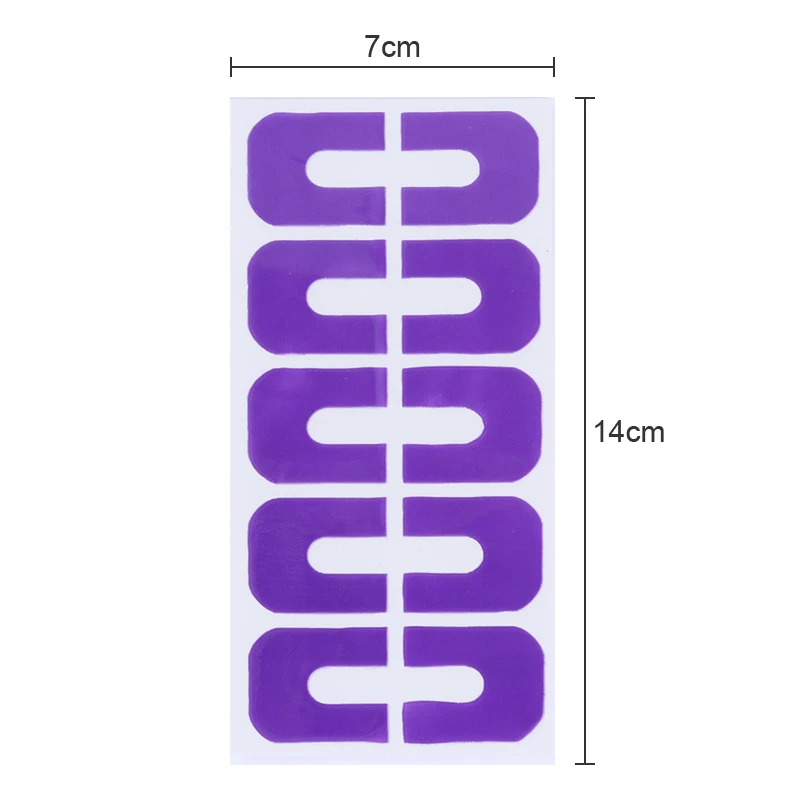 10 шт. клейкая лента водостойкая защита для ногтей фиолетовый черный белый креативный u-образный чехол для пальцев наклейка инструмент для геля для ногтей