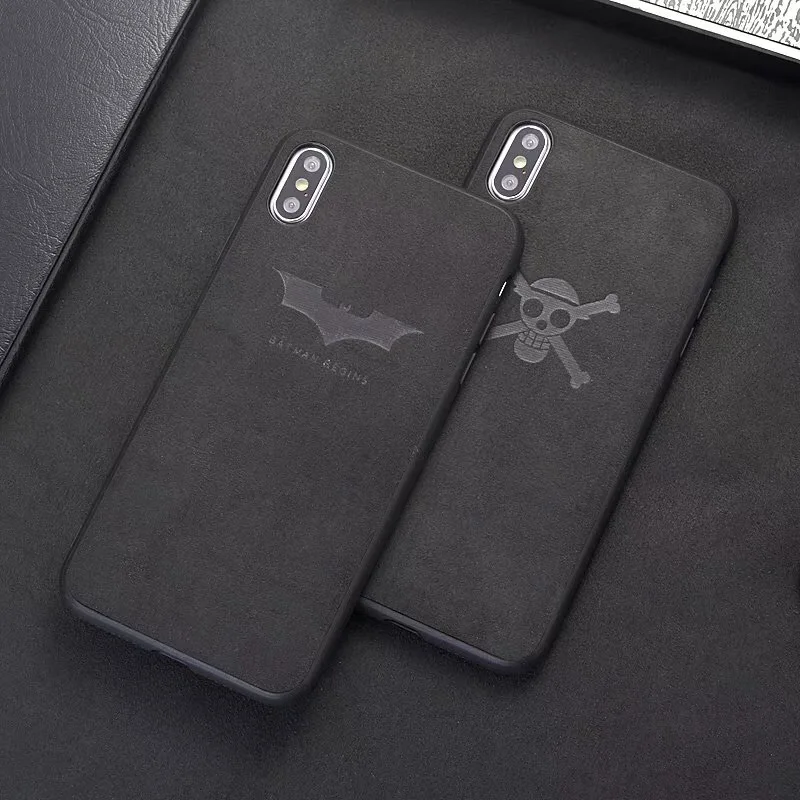 

Cute cartoon Turn fur Case for iPhone 6 6s 7 8 Plus X Xs Max Xr One Piece Alien Man Wei Batman Superman Wolverine Cover Fundas