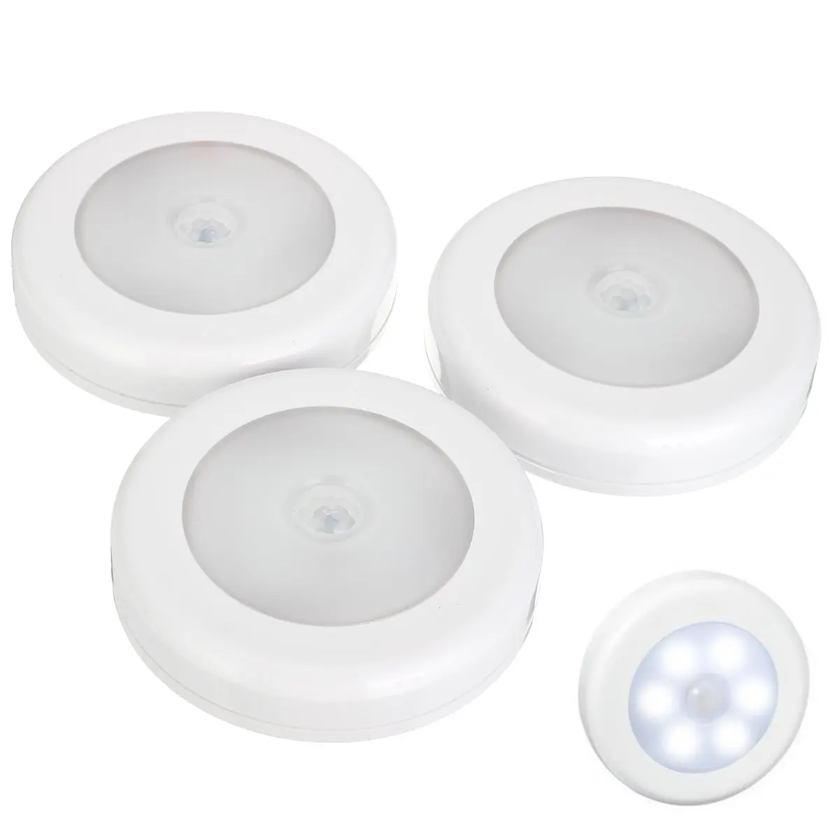 

3pcs PIR Motion Sensor 6 Led Night Light Wireless Detector Light Wall Lamp Light Auto On/Off Closet Battery Powered Cabinet Lamp