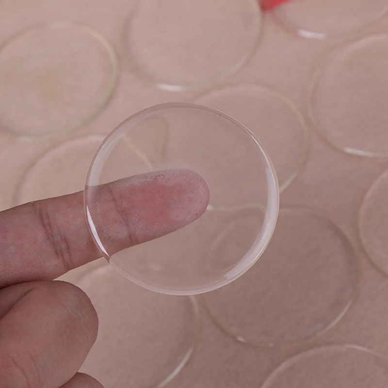 Epoxy Adhesive Stickers 50pcs Round 3D Crystal Clear Epoxy Adhesive Circles Bottle Cap Stickers Resin Patch Dots For Bottle Cap Crafting DIY