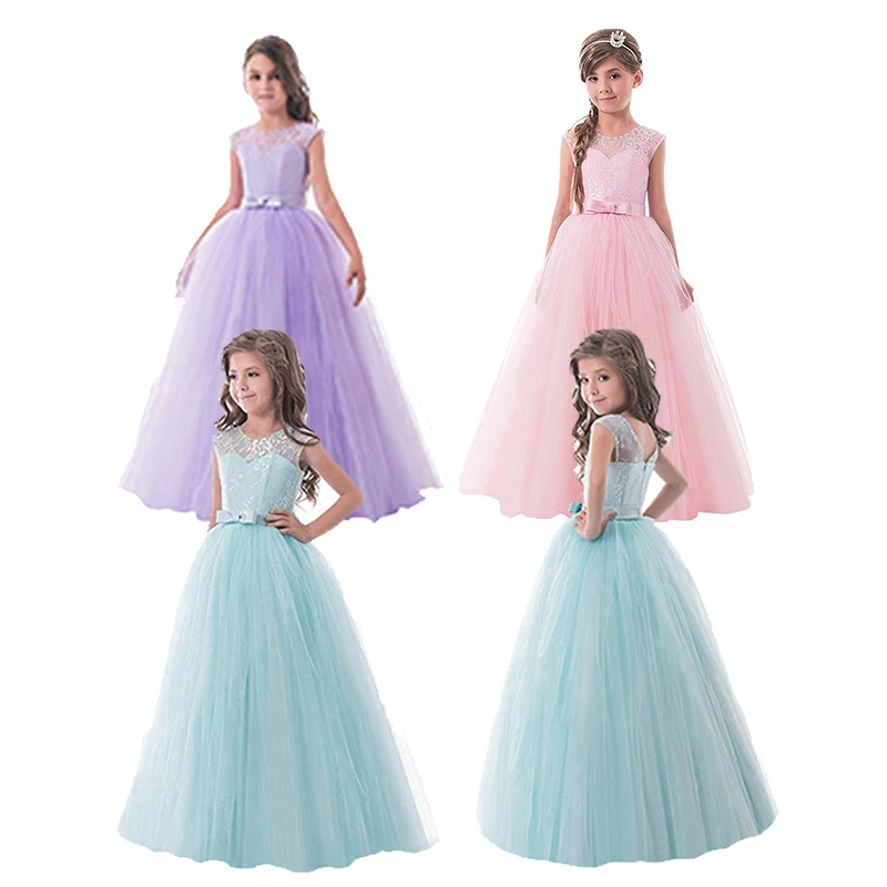 

Teens Girls Christmas Dress Holy Communion Tulle Long Lace Dress Kids Girl Children Wedding Party Formal Ceremony Dresses 10 12T