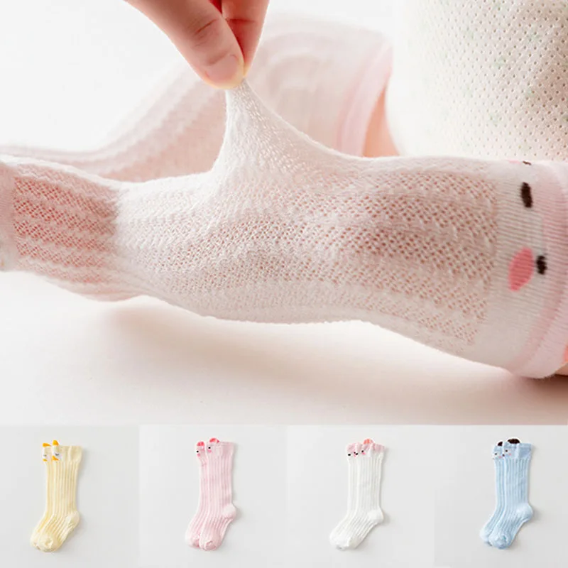 Cute Baby Girls Socks Newborn Toddler Knee High Socks For Girl Cotton Long Boot Sock Children Fashion Princess Home Slippers