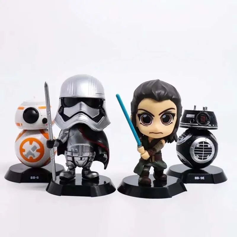 

Star Wars Rey Lightsaber Head Shaking Bobble Head Toy 11cm Model Action Figure Pvc