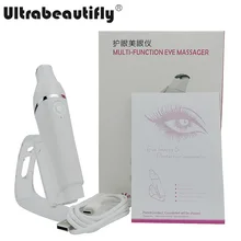 USB Перезаряжаемый анион инфракрасный синий желтый свет Отопление морщин отечность лечение микро Вибрация массажер для глаз ручка