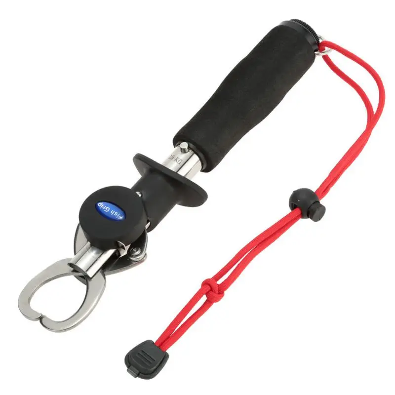 

New 15kg/33LB Weigh Stainless Steel Portable Fish Lip Grip Grabber Fishing Gripper with Weight Scale Ruler Fish Finder Tools