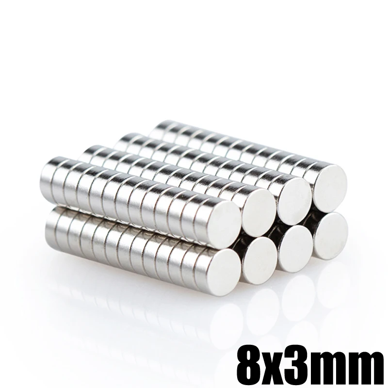 

50Pcs Neodymium Magnet 8x3mm N35 Permanent Small Round Super Strong Powerful Magnetic Magnets For Craft Gallium Metal